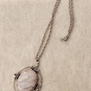 Pink Howlite Pendant Necklace